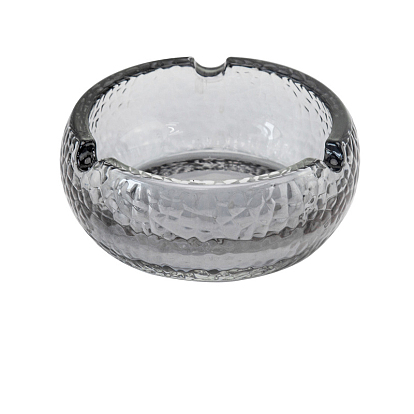 Стеклянная пепельница, украшение стола в домашнем офисе, полосатый узор, круглые