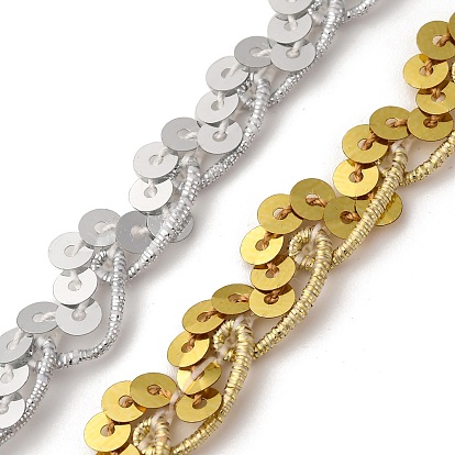 Плетеная кружевная лента из полиэстера, с блестками, для штор, декор домашнего текстиля, аксессуары для одежды