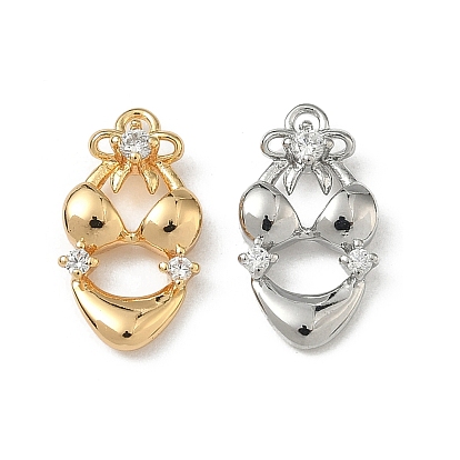 Латунные микропаве прозрачные подвески с фианитом, с целью перехода в кольце, долговечный, очарование формы бикини