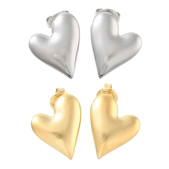 304 из нержавеющей стали серьги, сердце