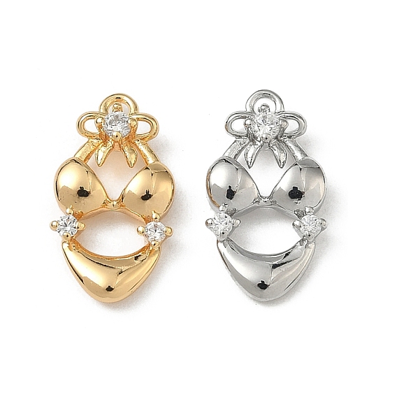 Латунные микропаве прозрачные подвески с фианитом, с целью перехода в кольце, долговечный, очарование формы бикини