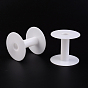 Plastic Empty Spools for Wire, Thread Bobbins, White, 17x53~56mm, Hole: 14mm