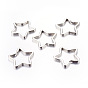 Iron Split Key Rings, Keychain Clasp Findings, Star, 34x3mm