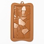 Chocolate Food Grade Silicone Molds, Rectangle with Fragment Shaped Pattern, Resin Casting Molds, Epoxy Resin Craft Making