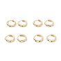 Серьги-кольца с кубическим цирконием, маленькие позолоченные серьги-кольца из настоящего золота 18k для девочек и женщин