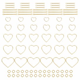 Набор для поиска поделок для изготовления ювелирных изделий, включая латунные соединительные кольца, соединители и перемычки