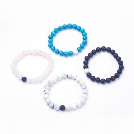 Gemstone Stretch Bracelets, Round