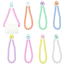 7шт. круглые акриловые бусины держатель для салфеток, с литыми пружинными кольцами