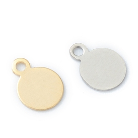 304 Stainless Steel Charms, Stamping Blank Tag, Laser Cut, Flat Round