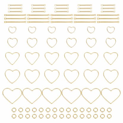 Набор для поиска поделок для изготовления ювелирных изделий, включая латунные соединительные кольца, соединители и перемычки