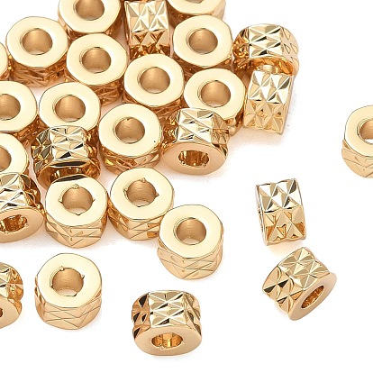 SHEGRACE Brass Beads, Cadmium Free & Nickel Free & Lead Free, Textured Flat Round