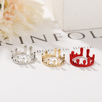 Irregular Crown Ring with Halloween Style for Women's Fashion Street Photography Trendy Look