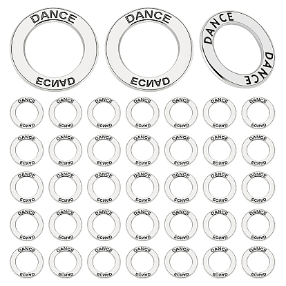 50 шт. Подвески из сплава в тибетском стиле, кольцо с танцем слов