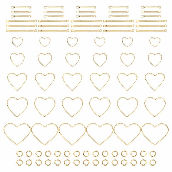 Набор для поиска поделок для изготовления ювелирных изделий, включая латунные соединительные кольца, соединители и перемычки