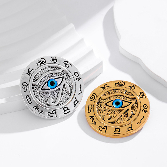 Брошь-булавка из сплава и пластика «глаз ра», значок из сплава для рюкзака
