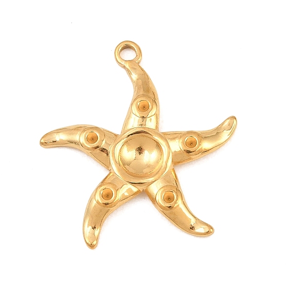 304 Настройки горный хрусталь из нержавеющей стали кулон, прелести морская звезда