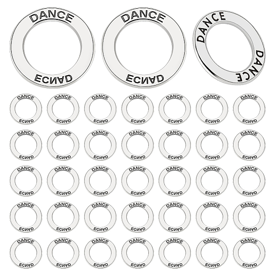 50 шт. Подвески из сплава в тибетском стиле, кольцо с танцем слов