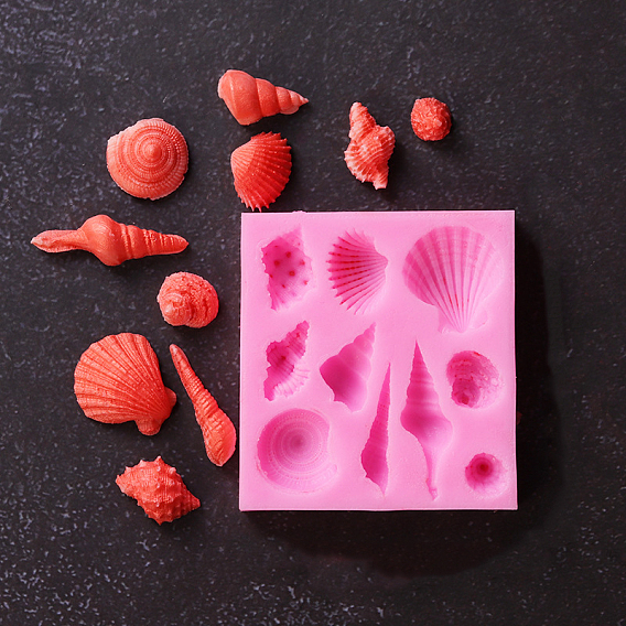 Силиконовые формы в форме ракушек и раковин своими руками, формы помады, формы для литья смолы, для шоколада, конфеты, изготовление изделий из уф-смолы и эпоксидной смолы