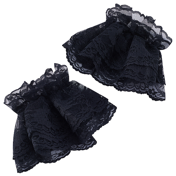 2 пара симпатичных нарукавников с изображением оранжа, кружевные рукава, ложные рукава, манжета на запястье, аксессуары для одежды