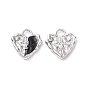 Alloy Enamel Pendants, Light Gold, Heart