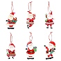 Рождественские украшения с подвеской из полимерной глины ручной работы Санта-Клауса, подвесные украшения для рождественской елки на стене и двери
