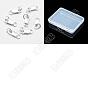 6 Set 925 Sterling Silver Lobster Claw Clasps, with Jump Rings, Rectangle