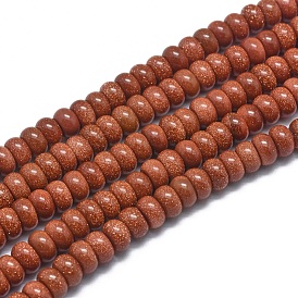 Synthetic Goldstone Beads Strands, Rondelle