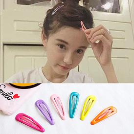Colorful BB Hairpin for Adults, Simple Oil Hair Clip with Side Bangs.