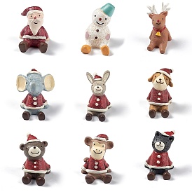 Christmas Theme Resin Display Decorations, for Home Office Tabletop Decoration