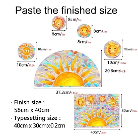 Электростатические наклейки на окна с солнечной радужной призмой, наклейки из ПВХ против столкновений, для окон, стеклянные двери, украшения для зеркал