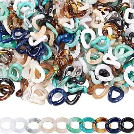 Акриловые связей кольца, разъемы для быстрой связи, для изготовления ювелирных цепочек, твист