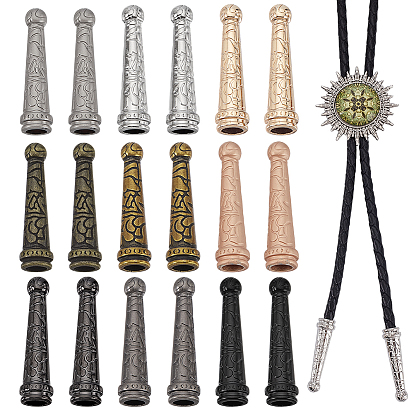 18шт. 9 цвета цинковый сплав наконечники шнура