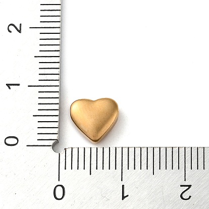 201 Stainless Steel Beads, Heart with Letter