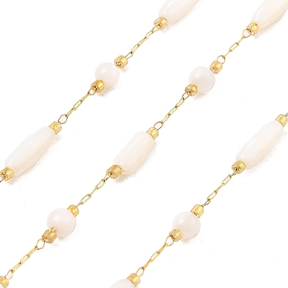 Ионное покрытие (ip) 304 цепи для канцелярских скрепок из нержавеющей стали, пайки, с стеклянные бусы, баррель