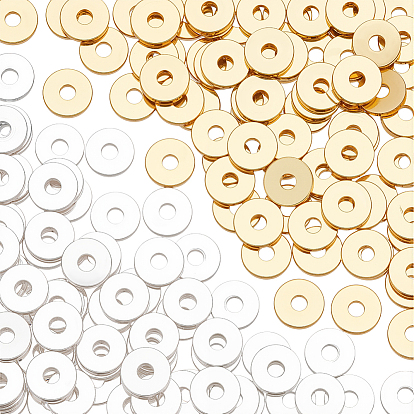 160 шт. 2 цвета латунных дистанционных бусин, долговечный, плоско-круглые