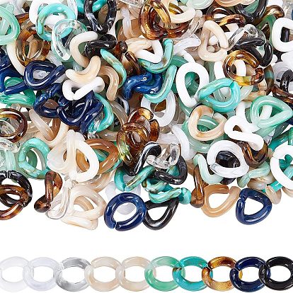 Акриловые связей кольца, разъемы для быстрой связи, для изготовления ювелирных цепочек, твист