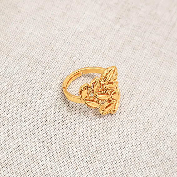 Винтажные латунные регулируемые кольца-манжеты для женщин, лист