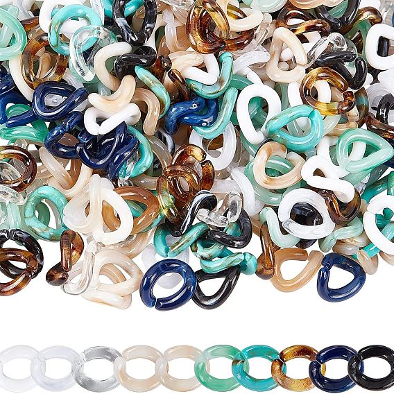 Акриловые связей кольца, разъемы для быстрой связи, для изготовления ювелирных цепочек, твист