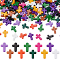 500 шт 10 цвета непрозрачные акриловые бусины, крестик
