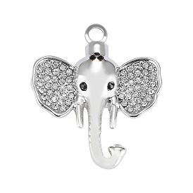 Elephant Shaped Diamond Urn Perfume Bottle Commemorative Perfume Box Necklace Pendant Jewelry