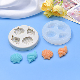 DIY Shell & Conch Shape Silicone Molds, Fondant Molds, Resin Casting Molds, for Chocolate, Candy, UV Resin & Epoxy Resin Craft Making