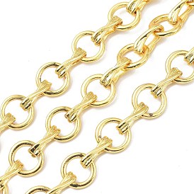 Alloy Link Chains, with Spool, Long-Lasting Plated, Unwelded