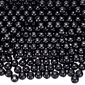 500 бусины из абс-пластика с имитацией жемчуга, круглые
