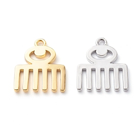 Brass Pendants, Long-Lasting Plated, Adinkra Symbols DUAFE