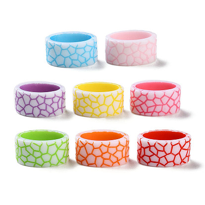 Непрозрачной акриловые крупные бусины отверстие, ремесла стиль, овальный с карбоновым волокном