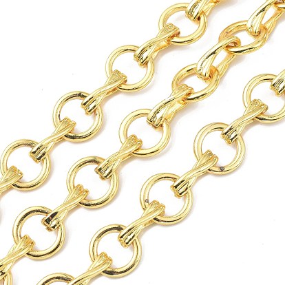 Alloy Link Chains, with Spool, Long-Lasting Plated, Unwelded