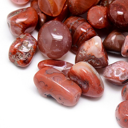 Natural Carnelian Beads, Tumbled Stone, No Hole/Undrilled, Chips