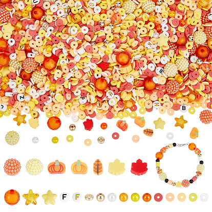 Наборы для поиска бусин на осеннюю тематику, с полимерной глиной ручной работы смешанной формы, искусственный жемчуг из АБС-пластика Bayberry, звезды акриловые бусины, CCB пластиковые шарики