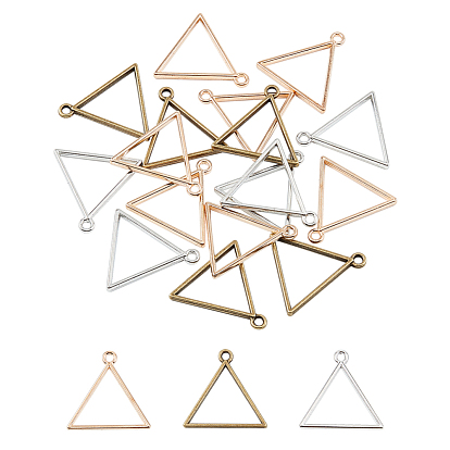 Alloy Open Back Bezel Pendants, For DIY UV Resin, Epoxy Resin, Pressed Flower Jewelry, Triangle
