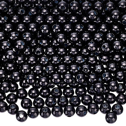 500 бусины из абс-пластика с имитацией жемчуга, круглые
